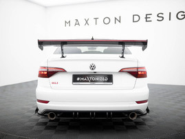 Maxton Design Carbon Spoiler With Internal Brackets Uprights + LED Volkswagen Jetta GLI Mk7