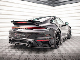 Maxton Design Rear Splitter (Vertical Bars) Porsche 911 Turbo S 992
