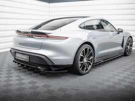 Maxton Design Rear Splitter (Vertical Bars) Porsche Taycan / Taycan 4 / Taycan 4S / Taycan GTS Mk1