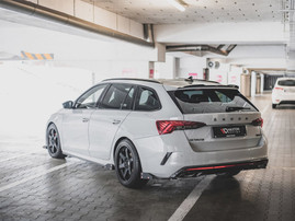 Maxton Design Rear Side Splitters V.2 + Flaps Skoda Octavia RS Estate / Liftback Mk4 / Mk4 Facelift