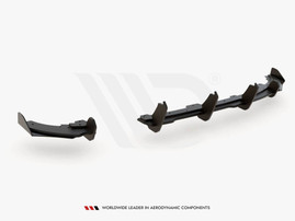 Maxton Design Street PRO Rear Valance + Flaps VW Polo GTI Mk6 - Red + Gloss Flaps