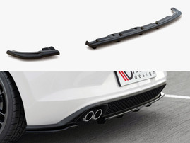 Maxton Design Rear Splitter (Vertical Bars) Volkswagen Polo GTI / R-Line Mk6 - Carbon Look