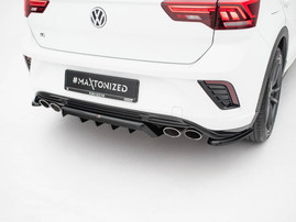 Maxton Design Central Rear Splitter (Vertical Bars) Volkswagen T-Roc R Mk1