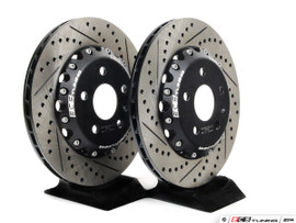 ECS Tuning - 310x22mm Rear Cross-Drilled & Slotted 2-Piece Brake Discs
