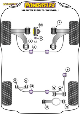 Powerflex Rear Lower Link Outer Bush - Beetle A5 Multi-Link (2011 - ON) - PFR85-511