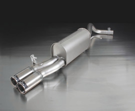 Remus Rear Silencer Left with 2 tail pipes - 84 mm straight, carbon insert - A1 8X 1.2 TFSI 77 kW CBZB 2010-