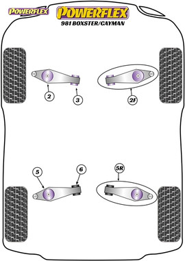Powerflex Track Control Arm & Bush Kit - Cayman 981 - PF57K-1002