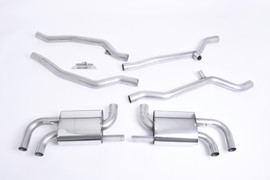 Milltek Cat-back Exhaust - Non-resonated (louder). OEM-look (uses OE Tips) - Cayenne - 958 Turbo 4.8 V8 - 2010-2020 - SSXPO108