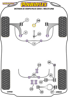 Powerflex Lower Torque Mount Small Bush - Octavia Mk3 5E