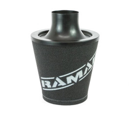 Ramair JS-175-70-BK 70mm OD Neck Medium Black Aluminium Base Cone Filter