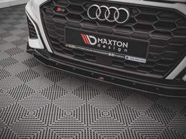 Maxton Design Gloss Black Front Splitter V.2 Audi S3 / A3 S-Line 8Y (2020-)