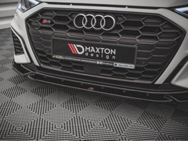 Maxton Design Gloss Black Front Splitter V.3 Audi S3 / A3 S-Line 8Y (2020-)
