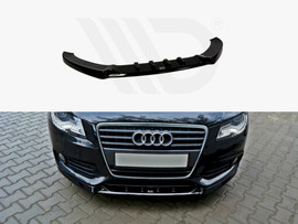 Maxton Design Gloss Black Front Splitter V.1 Audi A4 B8 (Preface) (2007-2011)