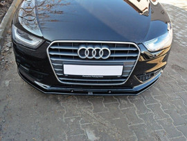 Maxton Design Gloss Black Front Splitter V.1 Audi A4 B8 Facelift