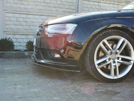 Maxton Design Gloss Black Front Splitter V.1 Audi A4 B8 Facelift