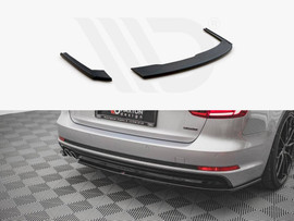 Maxton Design Gloss Black Rear Side Splitters V.2 Audi A4 S-Line B9 (2015-2019)