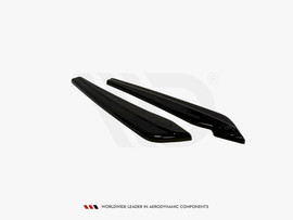 Maxton Design Gloss Black Rear Side Splitters Audi A6 C7 S-Line Avant (2011-2014)