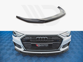 Maxton Design Gloss Black Front Splitter V3 Audi A6 S-Line / S6 C8 (2019-)