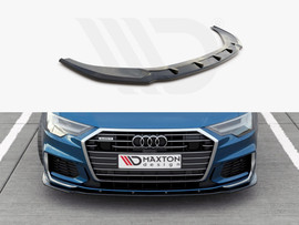 Maxton Design Gloss Black Front Splitter V2 Audi S6/ A6 S-Line C8 (2019-)