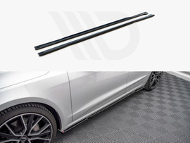 Maxton Design Gloss Black Side Skirts Diffusers Audi A7 C8 (2018-)