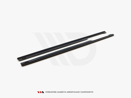 Maxton Design Gloss Black Side Skirts Diffusers Audi A8 Long D4 (2009- 2013)