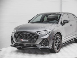 Maxton Design Gloss Black Front Splitter V2 Audi Q3 Sportback S-Line (2019-)