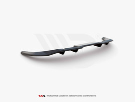 Maxton Design Gloss Black Central Rear Splitter (Vertical Bars) Audi Q3 Sportback S-Line (2019-)