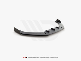 Maxton Design Black + Gloss Flaps Maxton Racing Front Splitter (+Flaps) Audi RS3 8V Sportback (2015-2016)