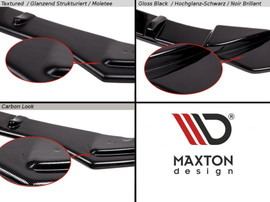 Maxton Design Gloss Black Rear Side Splitters V.2 Audi RS3 8V Sportback Facelift (2017-Up)