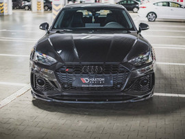 Maxton Design Gloss Black Front Splitter V3 Audi Rs5 F5 Facelift (2020-)