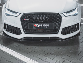 Maxton Design Gloss Black Front Splitter V4 Audi Rs6 C7 (2013-2017)