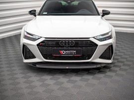 Maxton Design Gloss Black Front Splitter V3 Audi Rs6 C8 / Rs7 C8 (2019-)