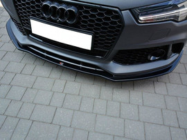 Maxton Design Gloss Black Front Splitter V.1 Audi Rs7 C7 Facelift (2014-2017)