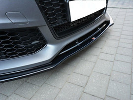 Maxton Design Gloss Black Front Splitter V.1 Audi Rs7 C7 Facelift (2014-2017)