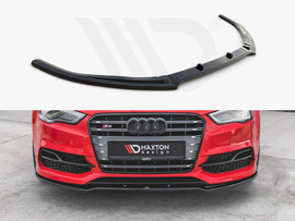 Maxton Design Gloss Black Front Splitter V.2 Audi S3 / A3 S-Line 8V Sedan / Cabrio (2013-2016)