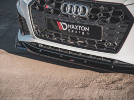 Maxton Design Gloss Black Front Splitter V1 Audi S5 / A5 S-Line F5 Facelift (2019-)