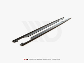 Maxton Design Gloss Black Side Skirt Diffusers Audi S6/ A6 S-Line C7 Facelift