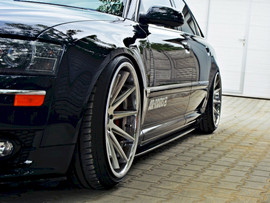 Maxton Design Gloss Black Side Skirts Diffusers Audi S8 D3