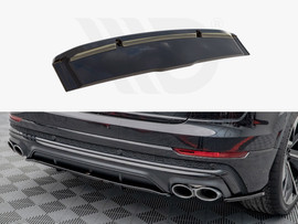Maxton Design Gloss Black Central Rear Splitter (Vertical Bars) Audi Sq8 Mk1 (2020-)