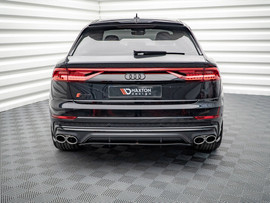 Maxton Design Gloss Black Central Rear Splitter (Vertical Bars) Audi Sq8 Mk1 (2020-)