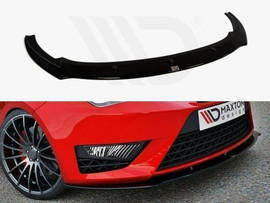 Maxton Design Gloss Black Front Splitter Seat Ibiza 4 Cupra (6J) Facelift