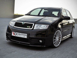 Maxton Design Gloss Black Front Splitter Skoda Fabia I Rs