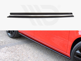 Maxton Design Gloss Black Side Skirts Diffusers Skoda Fabia Mk2 Rs (2010-2014)