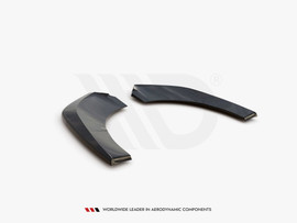 Maxton Design Gloss Black Rear Side Splitters Skoda Kodiaq Sportline *Version With Mudflaps* (2017-)