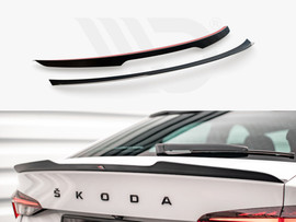 Maxton Design Gloss Black Spoiler Cap Skoda Octavia Liftback Mk4 (2019-)