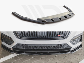 Maxton Design Gloss Black Front Splitter V3 Skoda Octavia Rs Mk4 (2020-)