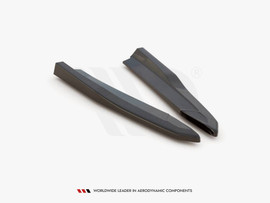 Maxton Design Gloss Black Rear Side Splitters V3 Skoda Octavia Rs Mk4 (2020-)