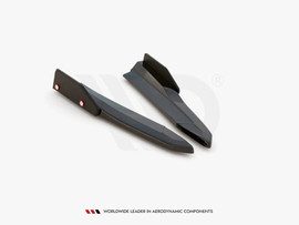 Maxton Design Gloss Black Rear Side Splitters (+Flaps) V2 Skoda Octavia Rs Mk4 (2020-)