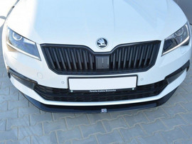 Maxton Design Gloss Black Front Splitter V.1 Skoda Superb Iii