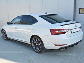 Maxton Design Gloss Black Rear Side Splitters Skoda Superb Iii